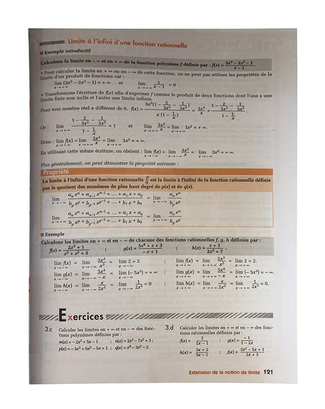 Mathématiques 1ère SM | Version française | Edition EDICEF | Relié 320 pages