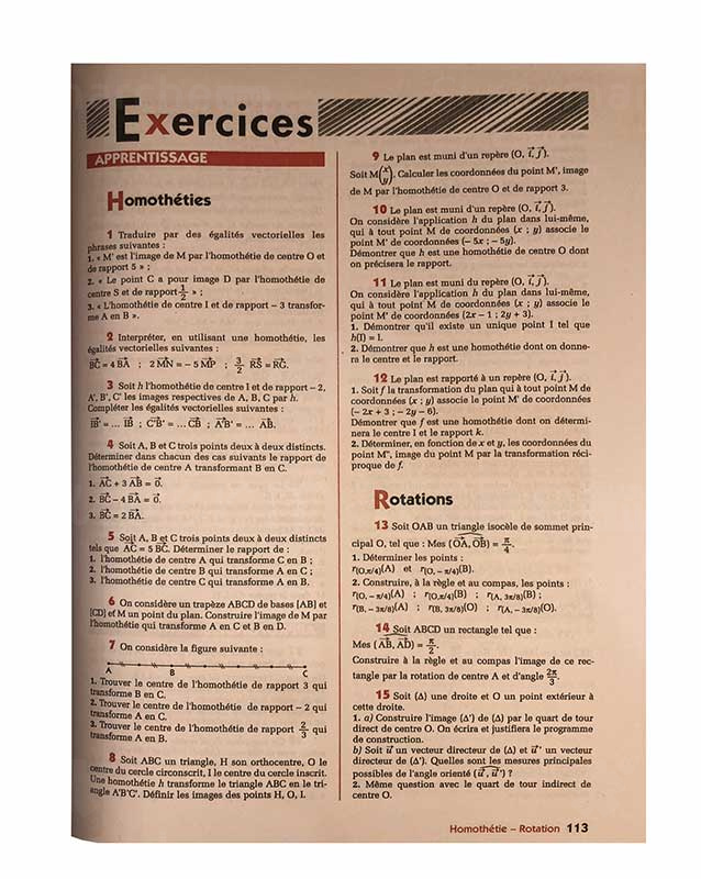 Mathématiques 2e S | Version française | Edition EDICEF | Relié 223 pages