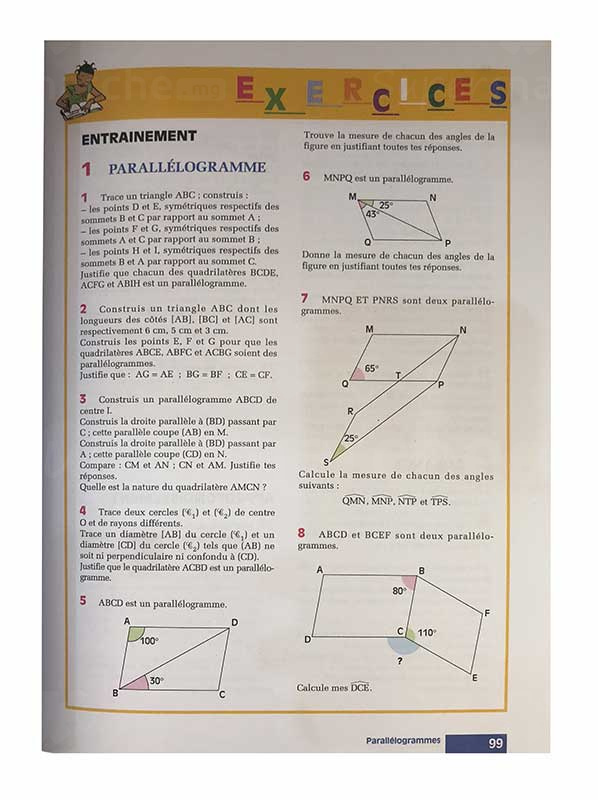 Mathématiques 5ème | Version française | Edition EDICEF | Relié 223 pages
