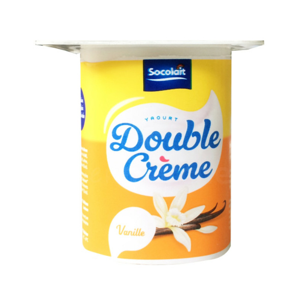 yaourt double crème vanille nouveau packaging