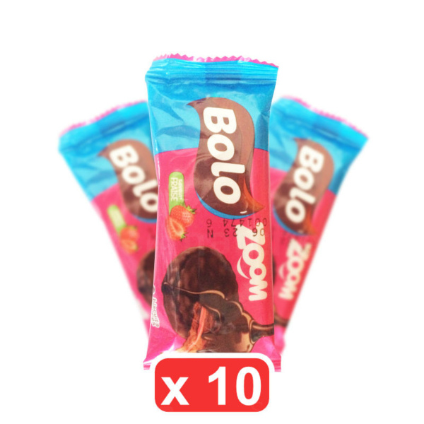 pack de 10 bolo zoom fraise