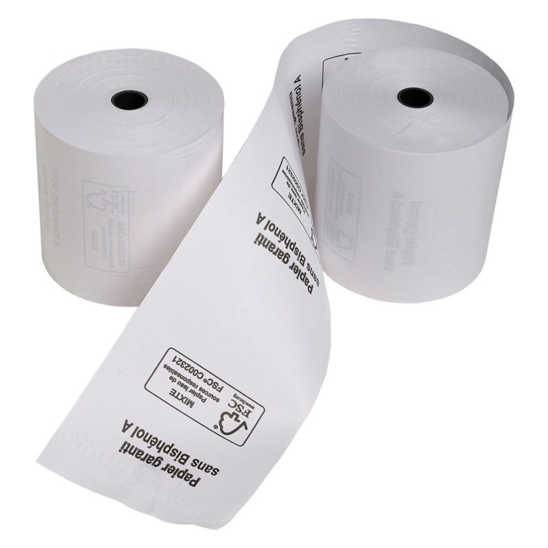 Papier Thermique Imprimante Pour Ticket Reçu De Caisse 80 X 80mm – 10  Pièces – Blanc - FEX