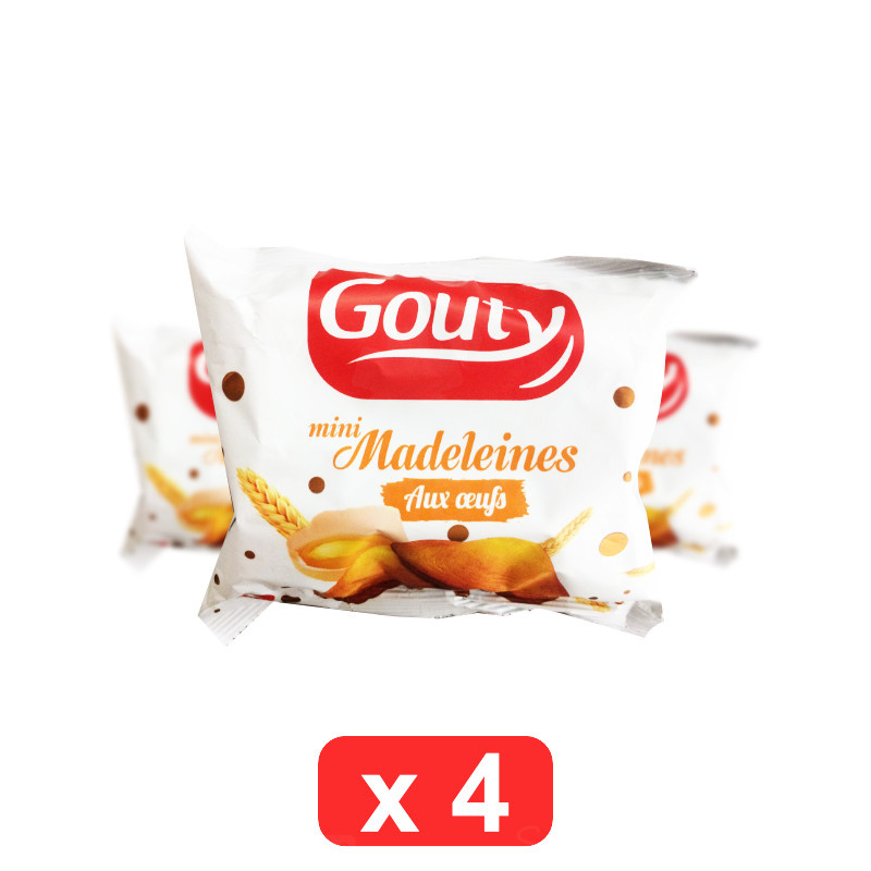pack de 4 mini madeleines gouty