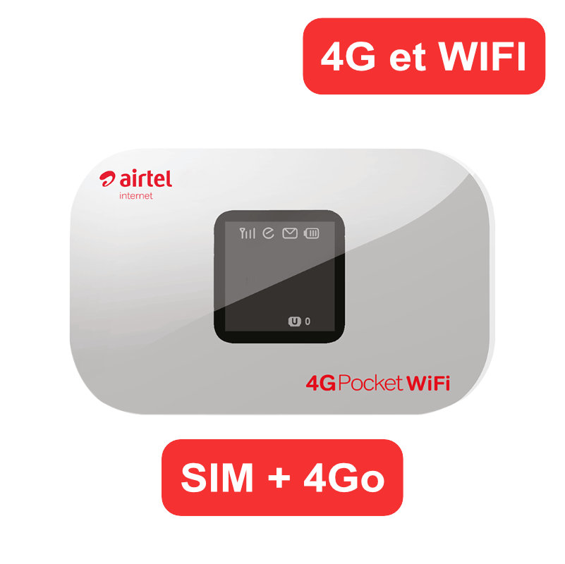 Mi-Fi by Airtel Madagascar  Routeur 4G WIFI portable – Supermarché.mg