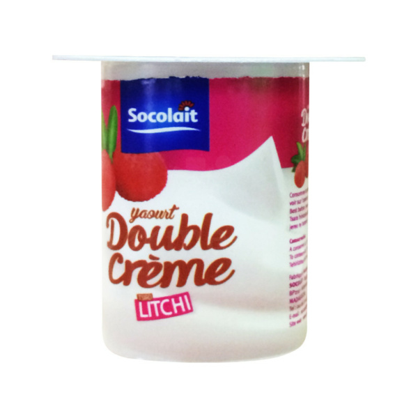 yaourt double crème litchi Socolait