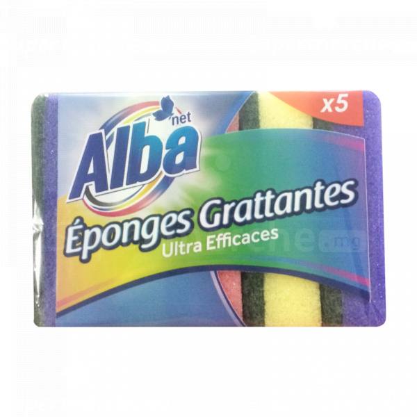 Paquet de 5 éponges grattantes Alba Net