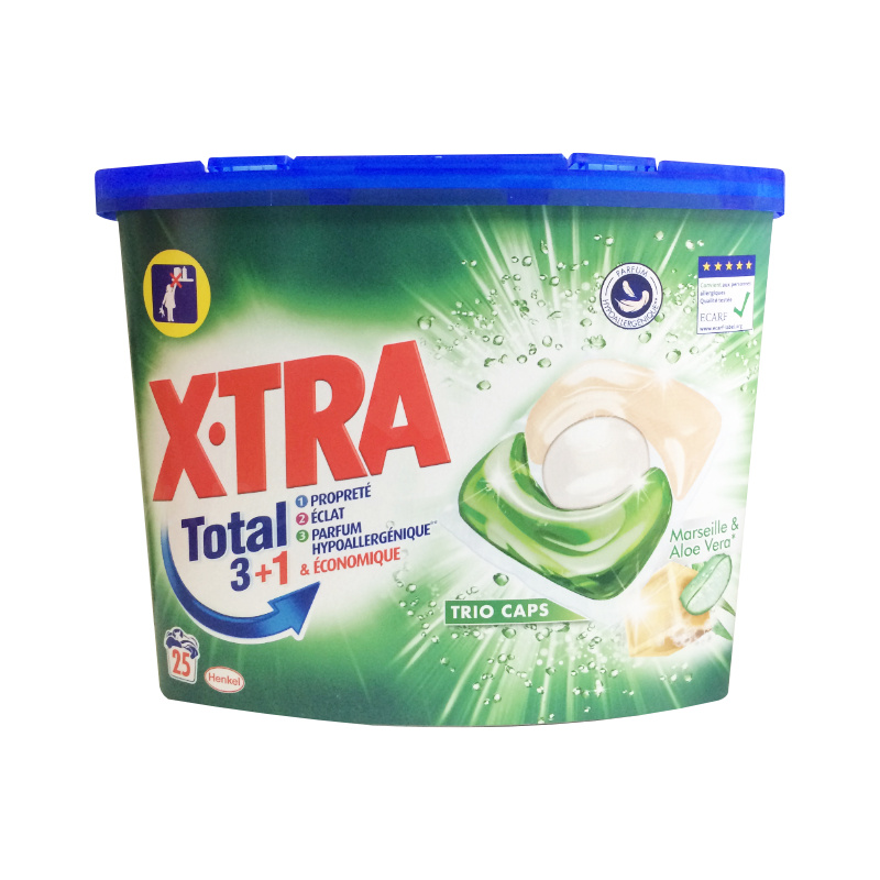 X-TRA Total+ lessive liquide au savon de Marseille 60 lavages 3l pas cher 