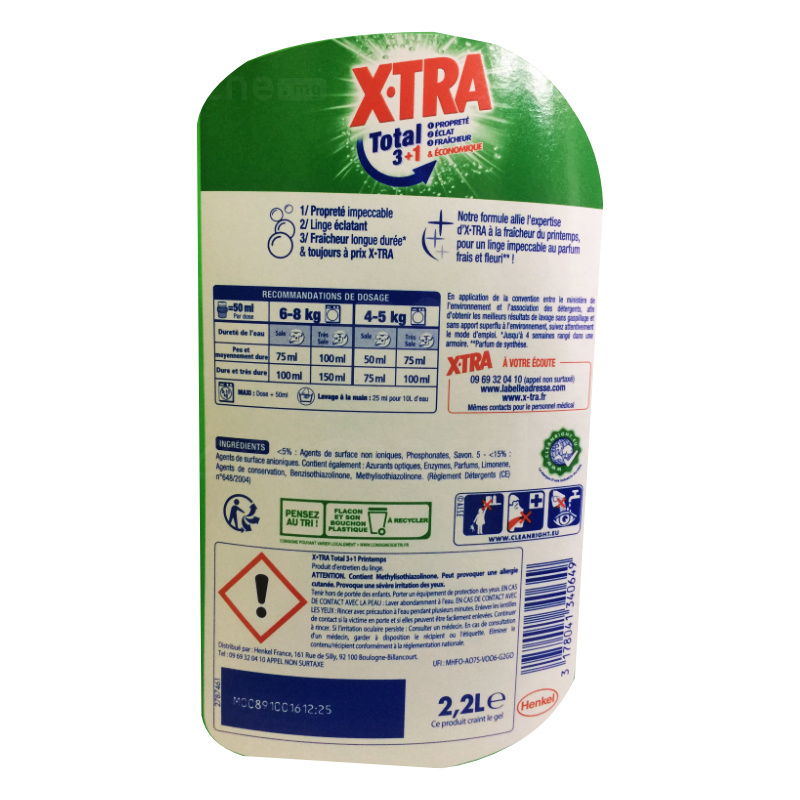 X-Tra - Lessive liquide Fraîcheur 44 doses (2,2L)