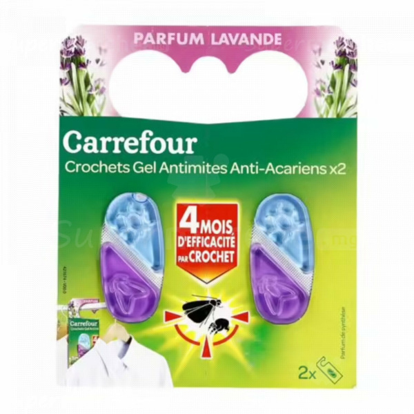 Anti-mites acarien lavande Carrefour™ x 2 crochets