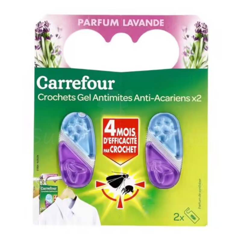 Anti-mites acarien lavande Carrefour™ x 2 crochets