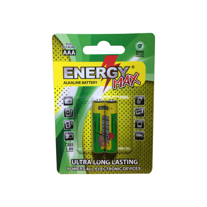 Plaquette de 2 piles LR3 -3A Energy max Alkaline™ – Supermarché.mg