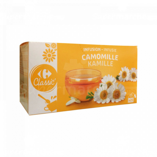infusion thé camomille Carrefour