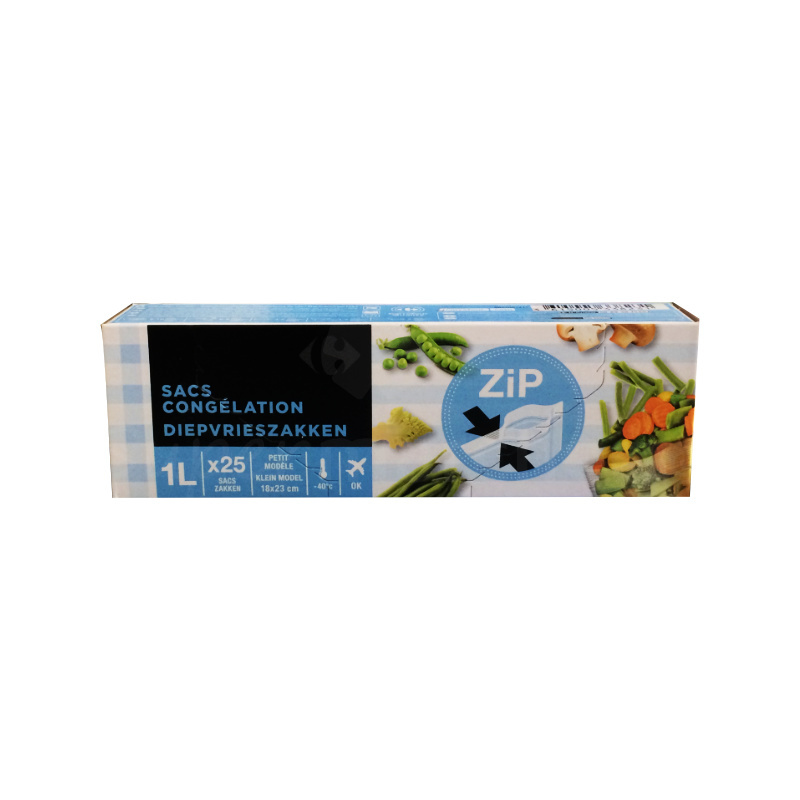 Sac de congélation avec zip Carrefour™ 1L x 25 – Supermarché.mg