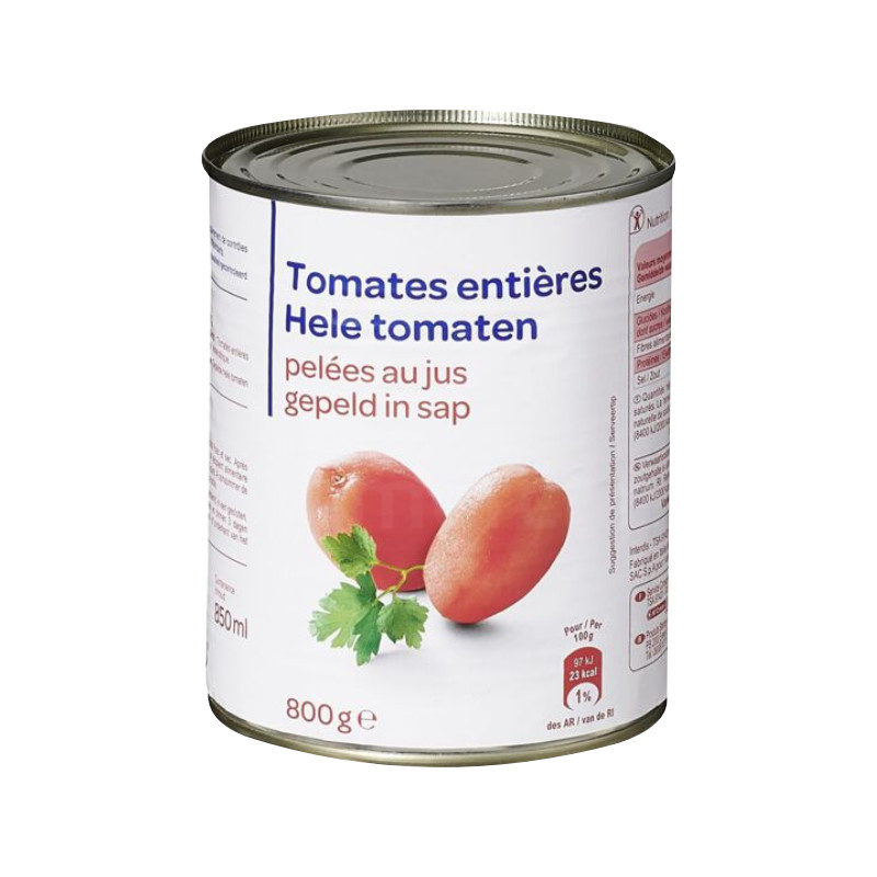tomates entières pelée