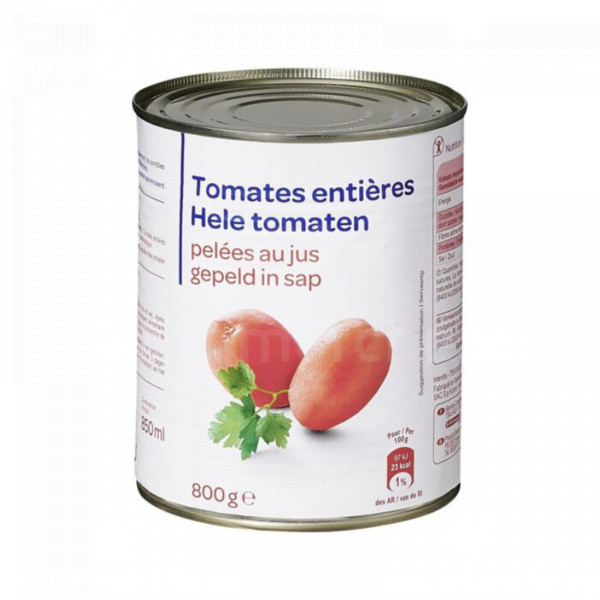 tomates entières pelée