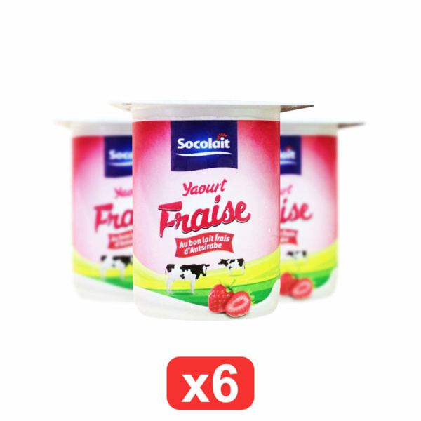 yaourt aromatisé fraise Socolait