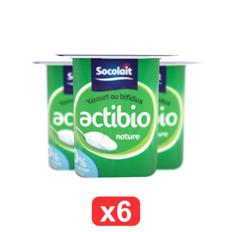 yaourt actibio nature Socolait pack de 6