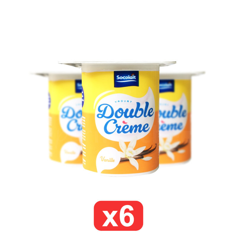 yaourt double crème vanille pack de 6