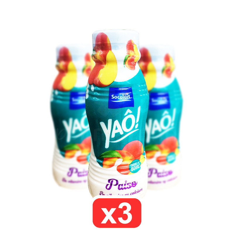 yaourt à boire Yaô pêche pack de 3