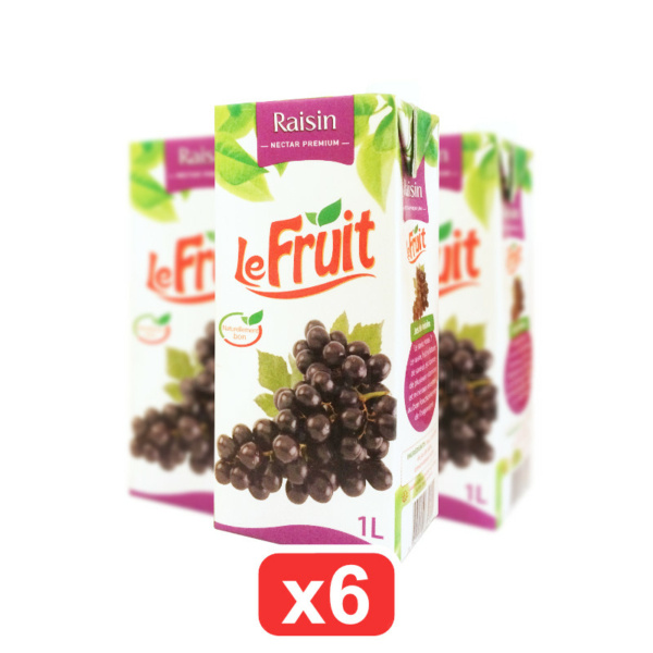 pack de 6 Jus de fruit Lefruit raisin