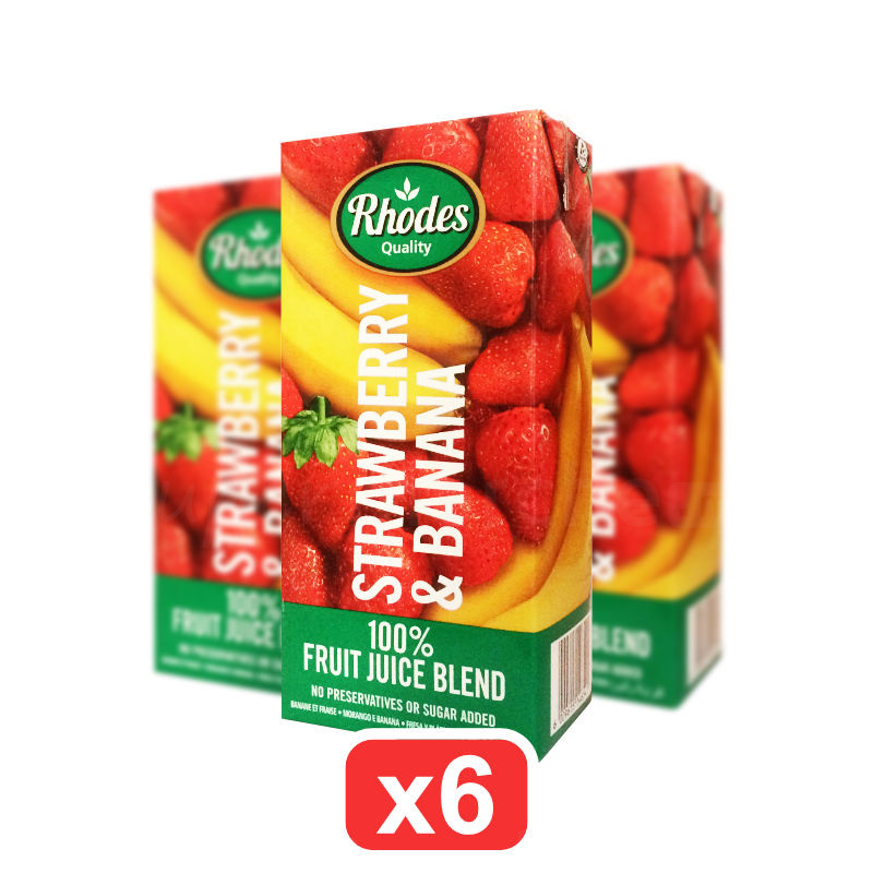 pack de 6 Jus de fruit banane & fraise Rhodes