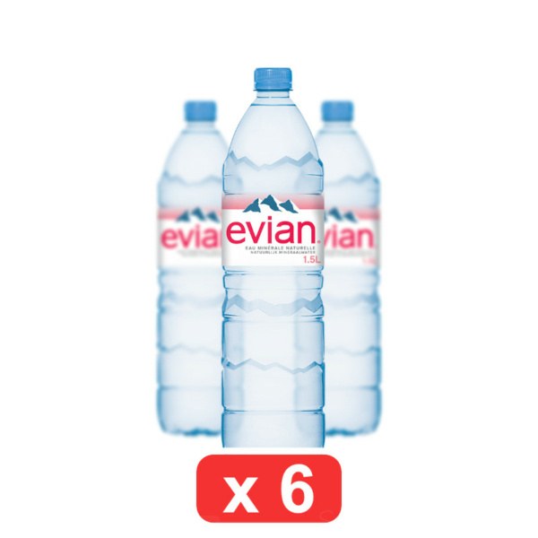 pack de 6 eau minerale evian 1,5L