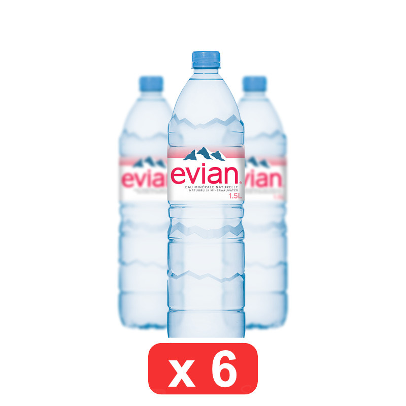 pack de 6 eau minerale evian 1,5L