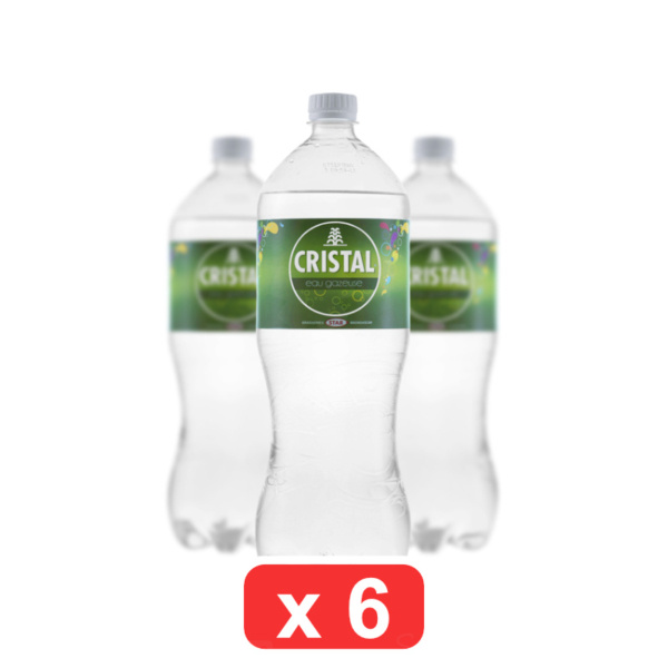 pack de 6 eau minerale gazeuse cristale 1,5l