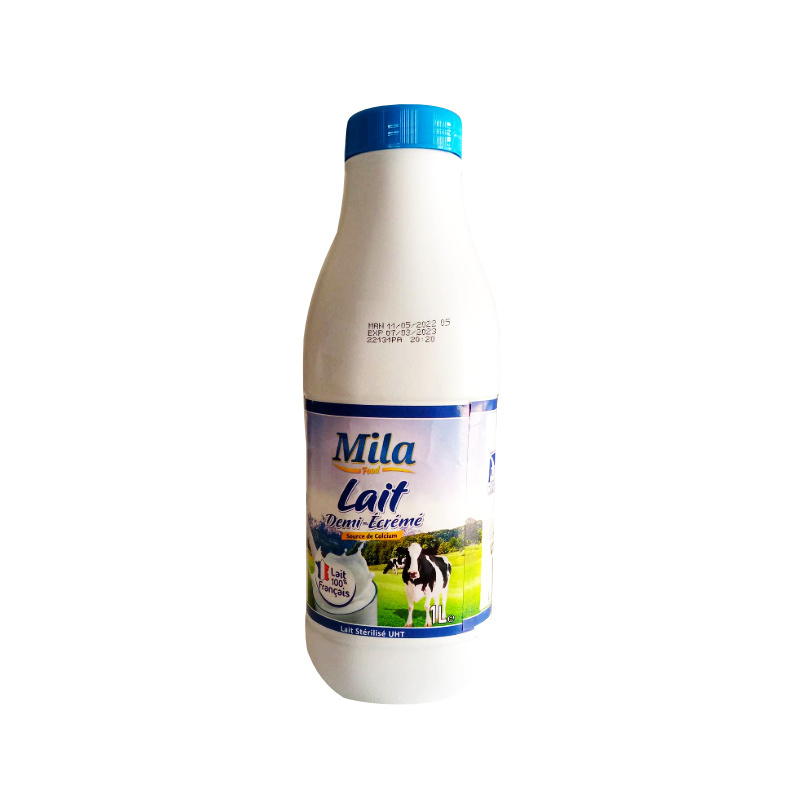 Lait Demi-écrémé UHT Mila Food 1L Source de Calcium