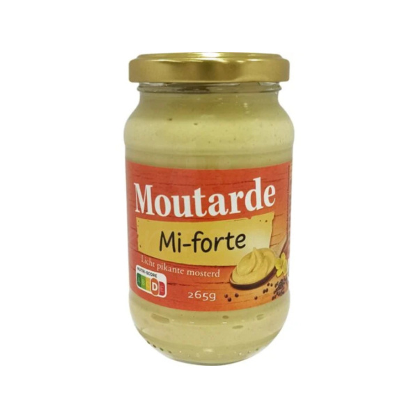 Moutarde mi-forte Carrefour 265g en bocal