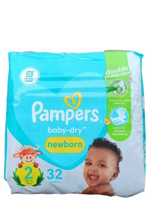 Couches Mini Pampers™ x32 Taille 2 | Baby-Dry 3-8kg