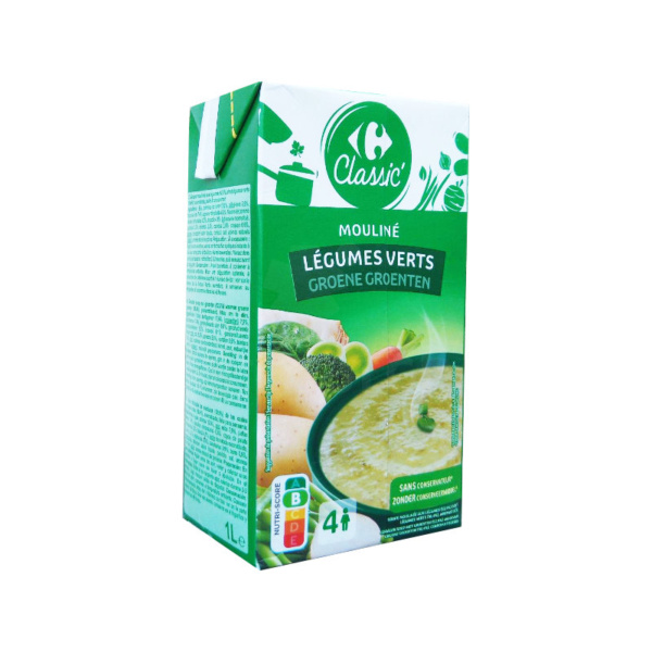 Mouliné de Légume Verts Carrefour 1L  Soupe en brique