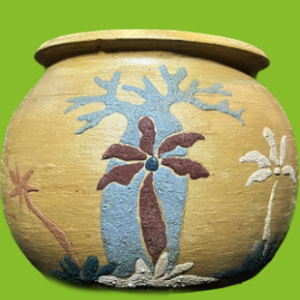 Pot en terre cuite avec décors peints | vita malagasy