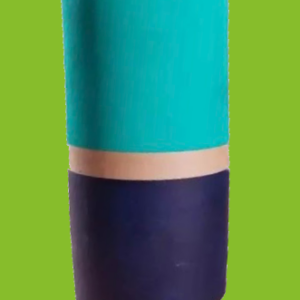 Vase en terre cuite forme cilindre turquoise et marine Josie™| vita malagasy