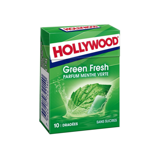 Chewing-Gum Sans Sucre Greenfresh Hollywood 10pièces