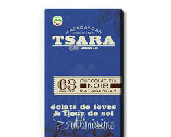 Chocolat en Tablette Noir 63% Eclats de Févès Tsara 75g