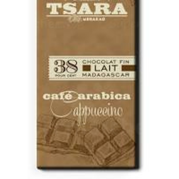 Chocolat en Tablette au Lait 38% Café ArabicaTsara 75g