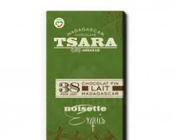 Chocolat en Tablette au Lait 38% Noisette Tsara 75g